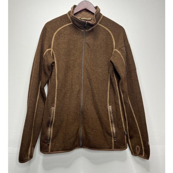 KUHL Men’s Brown Alfpaca Fleece Full-Zip Jacket / Size-Large - Picture 1 of 9